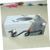 Amosfun Craft Tissue Box Mediterranean Pattern Wooden Material Storage Container Home Office Decor view 3