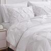 White Full-XL Comforter Set - 7 Piece Pinch Pleated Bed in a Bag - 600 Thread Count 100% Egyptian Cotton Bedding Set - (18 inch Deep Pocket Sheet Set and 500GSM Comforter) view 2