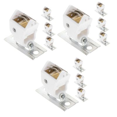IMIKEYA 12pcs Curtain Cord Lock and Pulley Locks for Roman Shades and Blinds Easy to Install Window Accessories for Home Decor