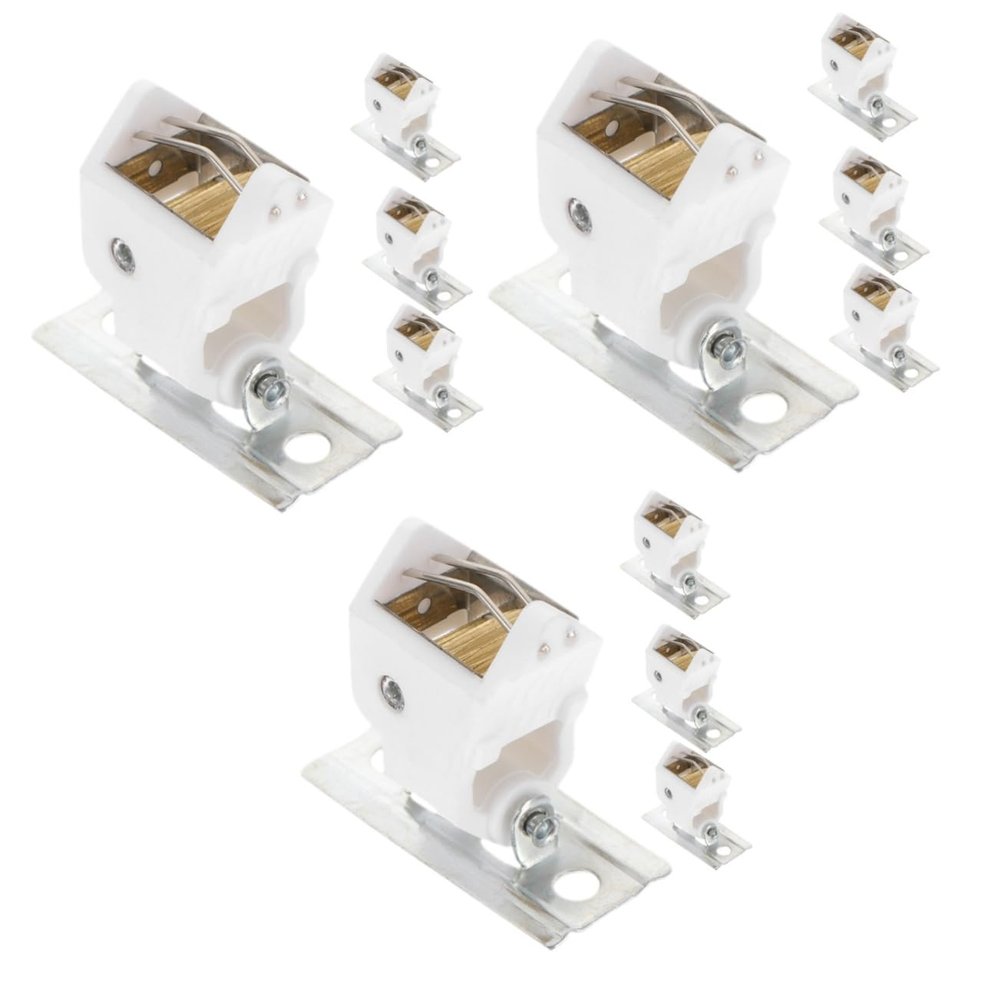 IMIKEYA 12pcs Curtain Cord Lock and Pulley Locks for Roman Shades and Blinds Easy to Install Window Accessories for Home Decor