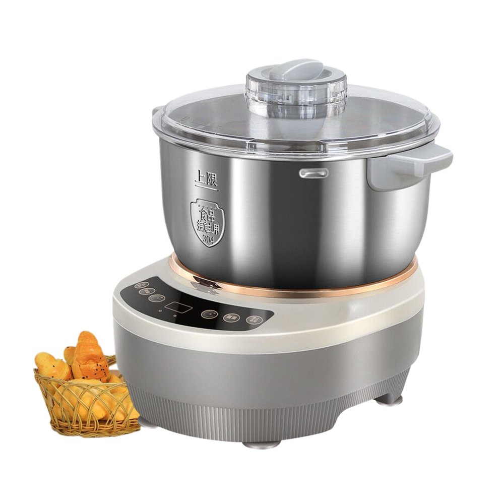 Electric Dough Maker with Ferment Function,Dough Mixer Kitchen Electric household Stand Mixers, Microcomputer Timing,Face-up Touch Panel,304 Stainless Steel,5L