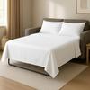 Olivia Rocco 4Pcs Sleeper Sofa Bed Sheet Set Queen Size (60" x 74" x 5") White Solid 100% Egyptian Cotton 1000 Thread Count Fit Up to 5" inches Deep Mattress. view 1