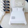 Olivia Rocco 4Pcs Sleeper Sofa Bed Sheet Set Queen Size (60" x 74" x 5") White Solid 100% Egyptian Cotton 1000 Thread Count Fit Up to 5" inches Deep Mattress. view 3