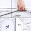 Olivia Rocco 4Pcs Sleeper Sofa Bed Sheet Set Queen Size (60" x 74" x 5") White Solid 100% Egyptian Cotton 1000 Thread Count Fit Up to 5" inches Deep Mattress. view 4