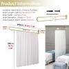 Beauty Salon Room Divider Curtain with Gold U Shape Metal Rod, Wall Mounted Privacy Draperies Panels for Hospital Spa Bed Between, Set of 1 Screen Partitions Separater ( Color : Blue , Size : WXL 2.3m view 2