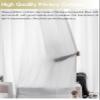 Beauty Salon Room Divider Curtain with Gold U Shape Metal Rod, Wall Mounted Privacy Draperies Panels for Hospital Spa Bed Between, Set of 1 Screen Partitions Separater ( Color : Blue , Size : WXL 2.3m view 3