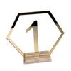LABRIMP Gold Acrylic Wedding Table Numbers 1-20 Stand Holders for Seating Sign Decor (set) view 1