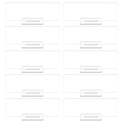 uxcell 10Pack Clear Acrylic Place Cards with Holders for Table Setting Rectangle Acrylic Blanks Name Cards Wedding Seating Cards 5.9" x 2.6"