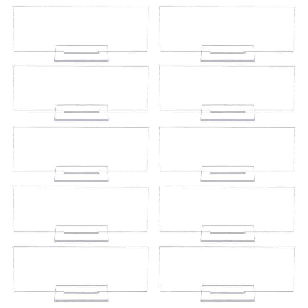 uxcell 10Pack Clear Acrylic Place Cards with Holders for Table Setting Rectangle Acrylic Blanks Name Cards Wedding Seating Cards 5.9" x 2.6"