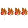 ABOOFAN 4 Pcs Berries Photography Props Autumn Fall Picks Fall Leaf Berry Picks Goblincore Room Decor Upholstery Trim Garland Decor Autumn Decor Fall Garlands for Decor Maple Artificial view 1