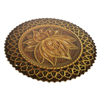 ABOOFAN Metal Mandala Wall Art Elegant Round Design for Living Room Decor Artistic Metal Wall Hanging Unique Home Adornment