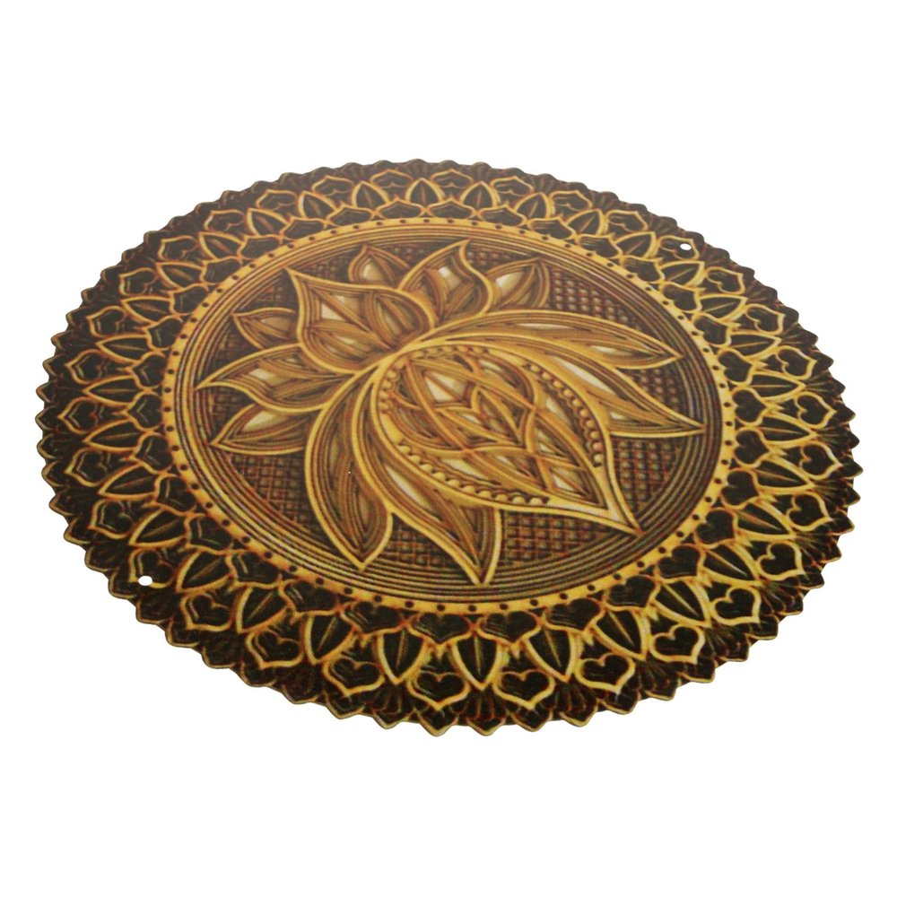 ABOOFAN Metal Mandala Wall Art Elegant Round Design for Living Room Decor Artistic Metal Wall Hanging Unique Home Adornment