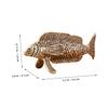 ABOOFAN 2pcs Brass Fish Figurine Vintage Style Animal Decor for Home Office Tabletop Compact Brass Ornament for Desktop Decoration Rustic Fish Statues view 4