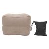 Inflatable Travel Foot Rest Pillow,Foot Rest Pillow Inflatable Two Layer Single Air Valve PVC Flocking Portable Reducing Fatigue Airplane Foot Pillow for Office Home Train Travel (Grey) view 1