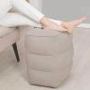 Inflatable Travel Foot Rest Pillow,Foot Rest Pillow Inflatable Two Layer Single Air Valve PVC Flocking Portable Reducing Fatigue Airplane Foot Pillow for Office Home Train Travel (Grey) view 2