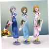 Cabilock Elegant Resin Decoration Blue and White Figurines Home Decor Girls Statue for Shelf Decor Aesthetic view 3