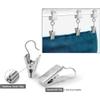 NILZA Bendable Curtain Track Self Adhesive Ceiling Curtain Track, Curtain Rail Ceiling Mount Wall Mount Ceiling Track Set, Curtain Track System with Curtain Clips (Color : Wall Mount, Size : 100cm/3 view 2