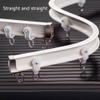 NILZA Bendable Curtain Track Self Adhesive Ceiling Curtain Track, Curtain Rail Ceiling Mount Wall Mount Ceiling Track Set, Curtain Track System with Curtain Clips (Color : Wall Mount, Size : 100cm/3 view 3