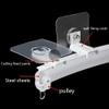 NILZA Bendable Curtain Track Self Adhesive Ceiling Curtain Track, Curtain Rail Ceiling Mount Wall Mount Ceiling Track Set, Curtain Track System with Curtain Clips (Color : Wall Mount, Size : 100cm/3 view 4
