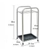 LINKIO Entrance Free-Standing Umbrella Stand 9-Holes Metal Umbrella Stand, Rectangular Umbrella Holder Storage Rack, with a Removable Drip Tray, for Entryway, Home,Office Cane Stand view 2