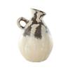 Deco 79 Ceramic Decorative Vase Antique Style Pot Centerpiece Vase with Curved Handle, Flower Vase for Home Decoration 11" x 12" x 17", Cream view 1