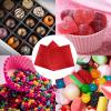 Copzievkae 100PCS Foil Candy Wrappers, 6 x 6 Inch Candy Wrappers, Red Foil Candy Wrapper for Chocolate Bar Wrappers for DIY Candies, Chocolate, Cake (Red) view 4