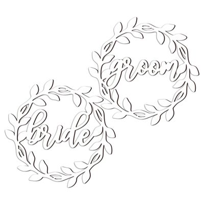 Ciieeo Unique Wedding Chair Decorations Mr Mrs Sign Groom Bride Backdrop Props