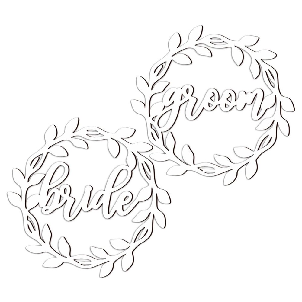 Ciieeo Unique Wedding Chair Decorations Mr Mrs Sign Groom Bride Backdrop Props