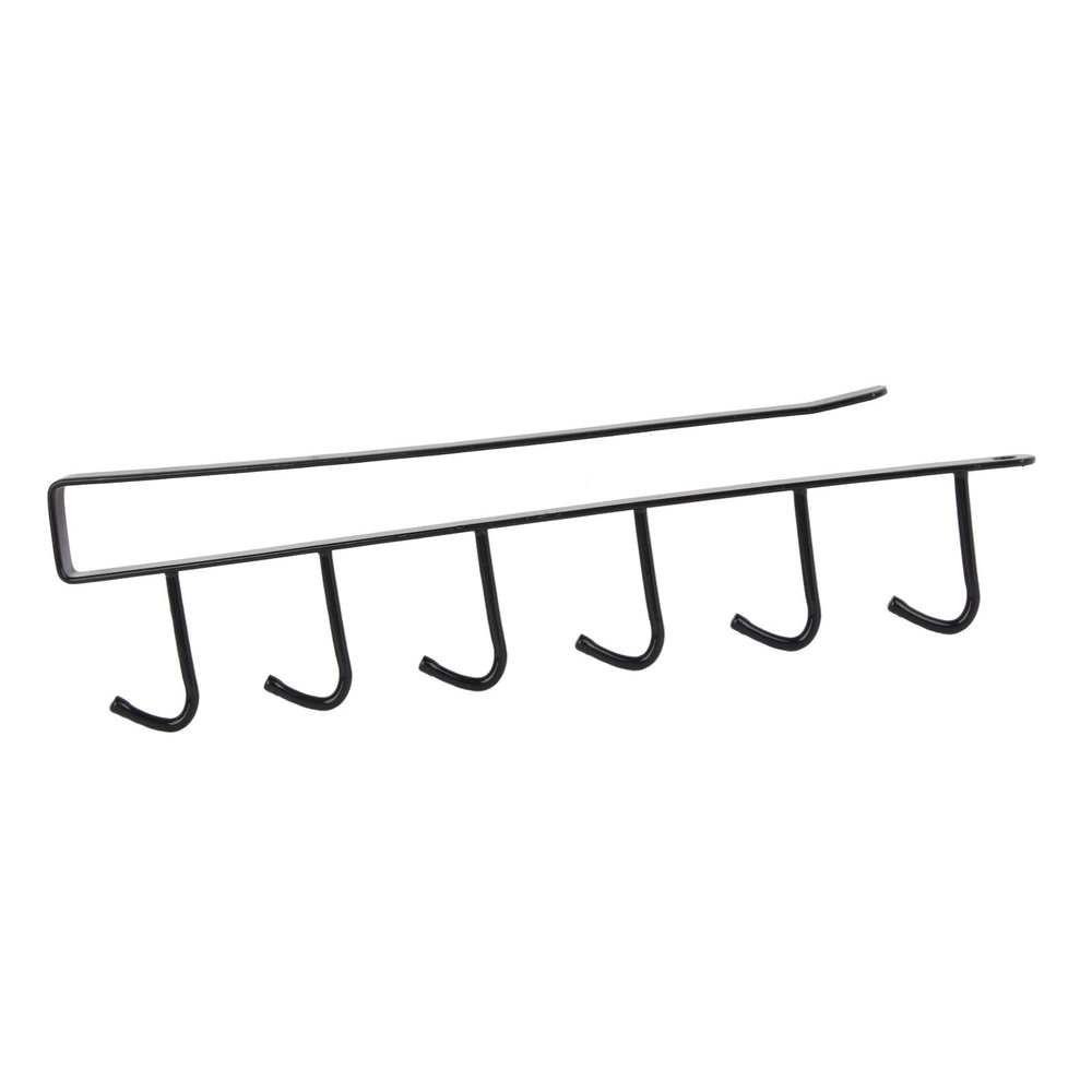 Yosoo Hanging Hook Multifunctional Kitchen Storage Rack Cupboard Shelf Wardrobe Organizer Holder for Home Kitchen (Black)