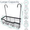 Heavy-Duty Black Hanging Shower Caddy with Rotatable Hooks and Adhesives - Rust-Proof 304 Stainless Steel - Bathroom Caddy for Organizing Your Shower Essentials view 3