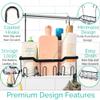 Heavy-Duty Black Hanging Shower Caddy with Rotatable Hooks and Adhesives - Rust-Proof 304 Stainless Steel - Bathroom Caddy for Organizing Your Shower Essentials view 4