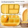 Amathley Lunch Box Kids,Bento Box Adult,Leakproof Lunch Containers for Adults/Kids/Toddler,1200ML-4 Compartments bento Lunch box with Utensil,Microwave & Dishwasher & Freezer Safe (Yellow) view 4