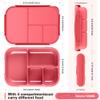 Amathley Lunch Box Kids,Bento Box Adult,Leakproof Lunch Containers for Adults/Kids/Toddler,1200ML-4 Compartments bento Lunch box with Utensil,Microwave & Dishwasher & Freezer Safe (Pink Berry) view 2