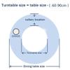 36inch Rotating Turntable Round Revolving Serving Plate, Wood Lazy Susan Turntable Tabletop Rotating Plate, Revolves Serving Tray, Red, Brown (Color : 90cm, Size : E) view 3