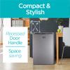 BLACK+DECKER BCRK25V Compact Refrigerator Energy Star Single Door Mini Fridge with Freezer & COMFEE' EM720CPL-PMB Countertop Microwave Oven with Sound On/Off view 4