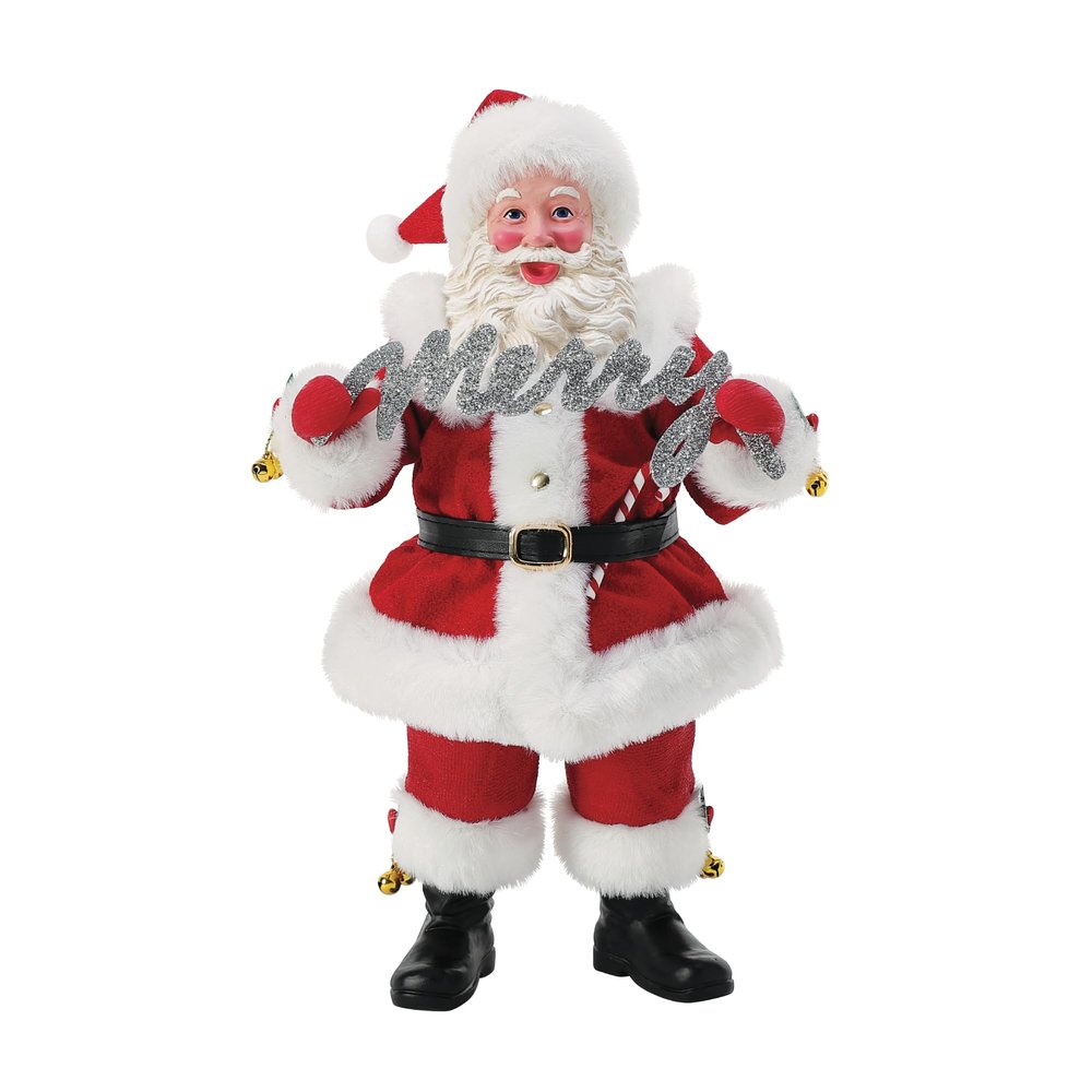 Department 56 Possible Dreams Christmas Traditions Santa Very Merry Figurine, 10.5 Inch, Multicolor