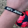 B3 U ATHLETICS 100% Jesus Sports Silicone Wristband Soccer Ftbol Football Motivational Fitness Stretch Black White Glow in Dark Unisex Adults Teens 1 3 5 10 15 Pack (1 Black Wristband) view 2