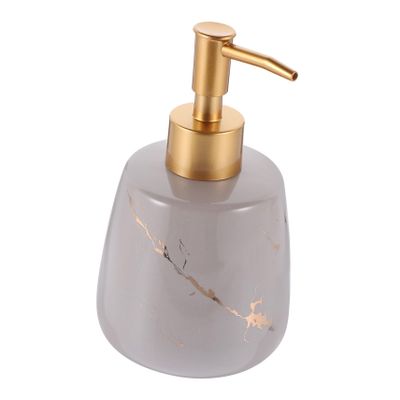 Cabilock Shampoo and Shower Gel Marble Pump Bottle Elegant Bathroom Dispenser for Home Use Refillable Liquid Soap Container Marble Finish