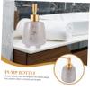 Cabilock Shampoo and Shower Gel Marble Pump Bottle Elegant Bathroom Dispenser for Home Use Refillable Liquid Soap Container Marble Finish view 4