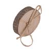 Zerodeko Rustic Shabby Chic Round Wood Ring Pillow with Jute Rope view 2