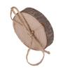 Zerodeko Rustic Shabby Chic Round Wood Ring Pillow with Jute Rope view 3