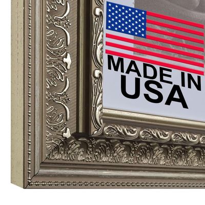 17X22 3-1/2" Polystyrene Classic Picture Frame 104 Series - Silver by WholesaleArtsFrames-com Made In USA