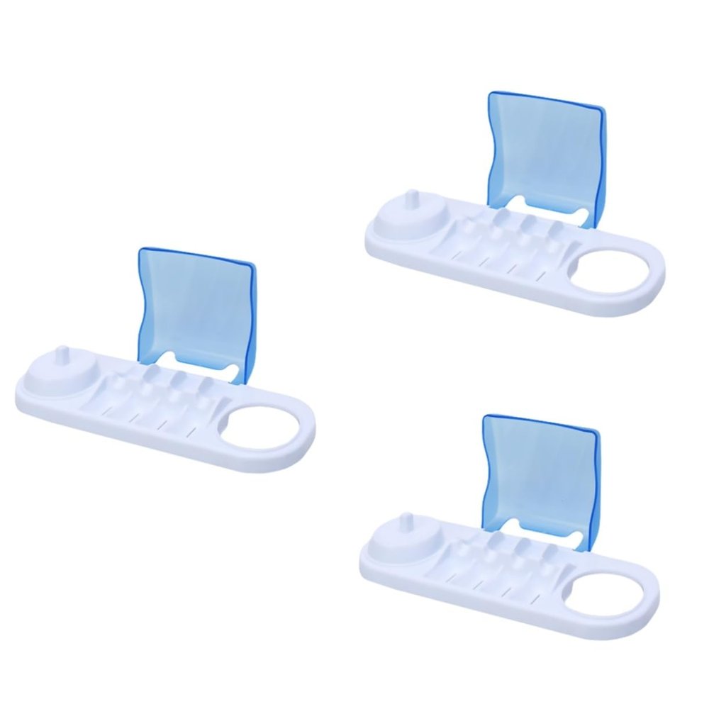 Ciieeo 3pcs Rotating Electric Toothbrush Holder Stand Compatible Electric Toothbrushes Storage for Brush Practical Bathroom Organizer White