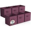 Sorbus Fabric Storage Cubes - 6 Foldable Storage Bins for Organizing Pantry, Cubbies, Toy Box - Clothes Storage & Closet Organizer - 13 Inch Collapsible Cube Baskets for Shelves with Handle view 1
