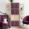 Sorbus Fabric Storage Cubes - 6 Foldable Storage Bins for Organizing Pantry, Cubbies, Toy Box - Clothes Storage & Closet Organizer - 13 Inch Collapsible Cube Baskets for Shelves with Handle view 3