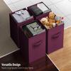 Sorbus Fabric Storage Cubes - 6 Foldable Storage Bins for Organizing Pantry, Cubbies, Toy Box - Clothes Storage & Closet Organizer - 13 Inch Collapsible Cube Baskets for Shelves with Handle view 4