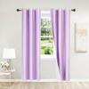 1 Piece Lined Faux Silk 100% Blackout Window Panel Curtain Thermal Silver Grommets Living/Room Bedroom/Home Decor 35" Width x 95" Length Noa (Lilac Lavender) view 2