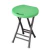 18-Inch Backless Folding Stool,Folding Stool Chair with Handle,Plastic Folding Stool for Adults,Portable Counter Bar Stools,for Kitchen, Room,Vanity, Green view 1