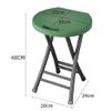 18-Inch Backless Folding Stool,Folding Stool Chair with Handle,Plastic Folding Stool for Adults,Portable Counter Bar Stools,for Kitchen, Room,Vanity, Green view 2