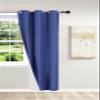 1 Piece Lined Faux Silk 100% Blackout Window Panel Curtain Thermal Silver Grommets Living/Room Bedroom/Home Decor 35" Width x 95" Length Noa (Royal Blue) view 1